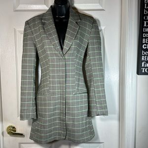 Zara Plaid Houndstooth Blazer Career Dress Size XS NWT